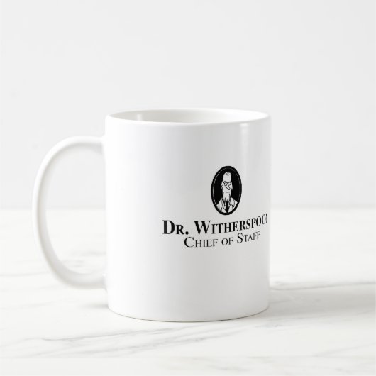 Tasse de café avec le logo de "Dr. Witherspoon" (Gauche)