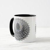 Tasse de café avec le pignon de vélo (Devant gauche)