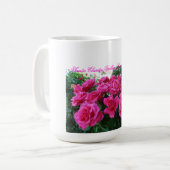 Tasse de café avec les roses roses (Devant gauche)