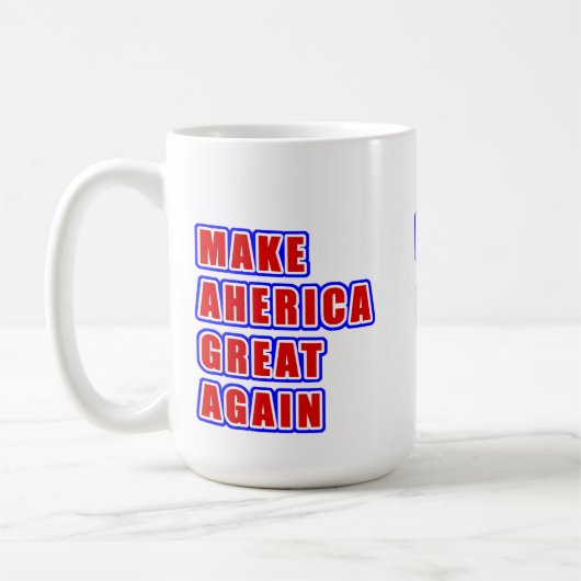 Tasse de café avec l'image de Trump "COMBATTRE LA  (Gauche)