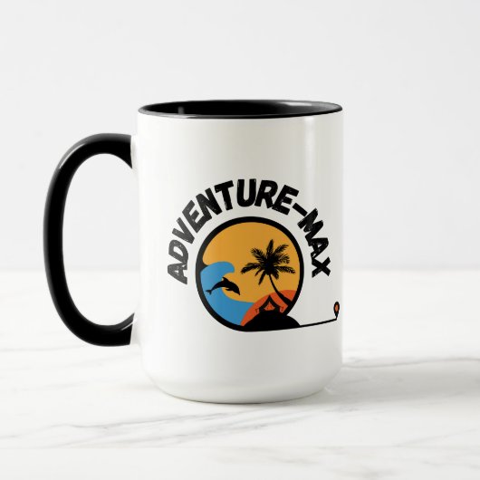 Tasse de café avec logo Adventure-MAX (sans texte) (Gauche)