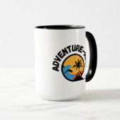 Tasse de café avec logo Adventure-MAX (sans texte) (Devant droit)