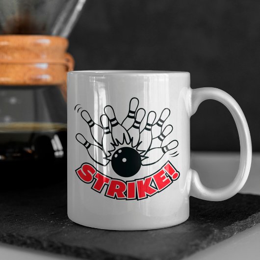 Tasse de café avec logo de bowling 10 quilles - St