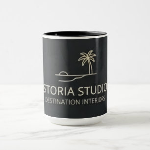 Tasse de café avec logo d'entreprise de palmier tr