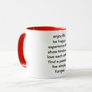 Tasse de café avec message spirituel Chemin de Vie