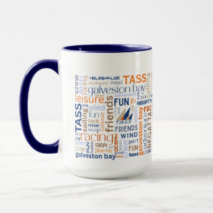 Tasse de café avec mots de voile TASS