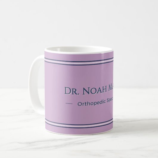 Tasse de café avec nom et profession personnalisés (Devant gauche)