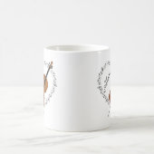Tasse de café avec notes de musique de violoncelle (Centre)