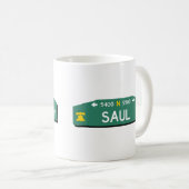 Tasse de café avec panneau de rue de Philly : pour (Devant droit)