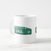 Tasse de café avec panneau de rue de Philly : pour (Devant gauche)