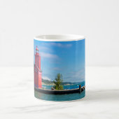 Tasse de café avec phare de Holland Harbor (Centre)