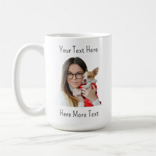 Tasse de café avec photo de visage drôle personnal