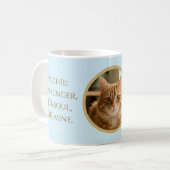 Tasse de café avec photo et nom de chat roux perso (Devant gauche)