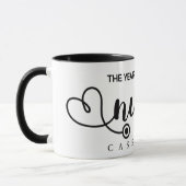 Tasse de café avec stéthoscope d'infirmière diplôm (Gauche)