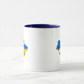 Tasse de café avec superposition des couleurs de l (Centre)
