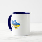 Tasse de café avec superposition des couleurs de l (Devant gauche)
