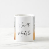 Tasse de café avec texte et chien Malshi (Centre)