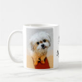 Tasse de café avec texte et chien Malshi (Gauche)