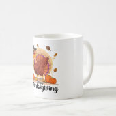 Tasse de café avec typographie de Thanksgiving joy (Devant droit)