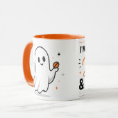 Tasse de café avec typographie drôle d'Halloween (Devant gauche)