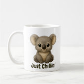 Tasse de café avec un bébé koala mignon (Gauche)