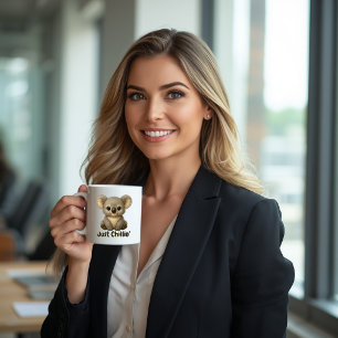 Tasse de café avec un bébé koala mignon