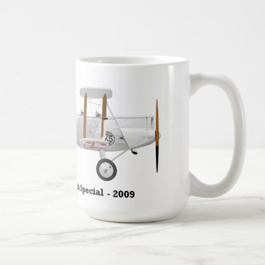 Tasse de café avec un biplan là-dessus (Droite)