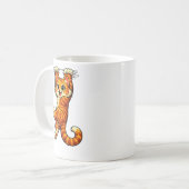Tasse de café avec un chat roux mignon (Devant gauche)