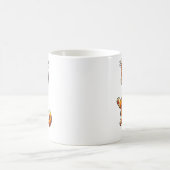 Tasse de café avec un chat roux mignon (Centre)