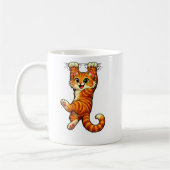 Tasse de café avec un chat roux mignon (Gauche)