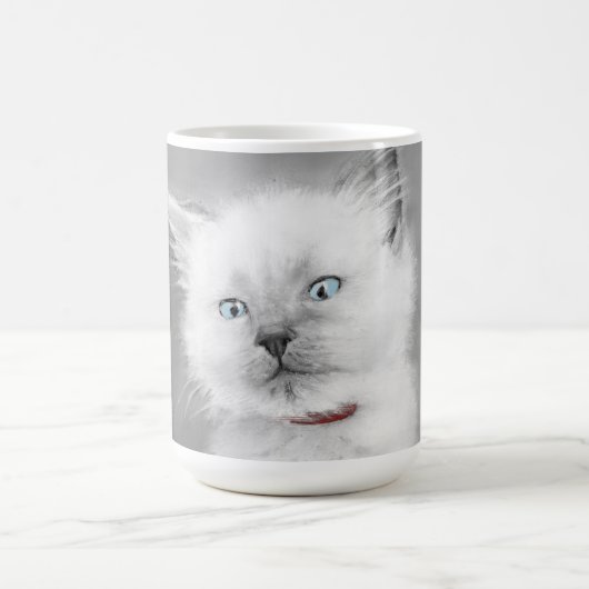 Tasse de café avec un chaton (Centre)