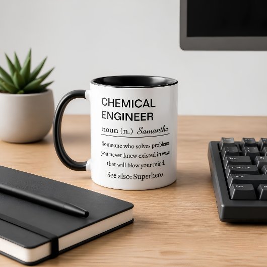 Tasse de café avec une définition drôle d'ingénieu