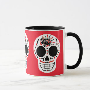 Tasse de café aztèque de CasaQ Eagle Calavera
