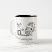 Tasse de café - bande dessinée de pêche - costume (Devant gauche)