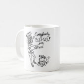 Tasse de café beatnik de poussin et d'Eddie (Devant gauche)