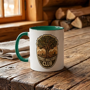 Tasse de café bicolore du Club des Câlineurs d'Arb