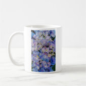 Tasse de café blanc bleue d'hortensia (Gauche)