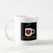 Tasse de café blanc de JavaPodz (Gauche)