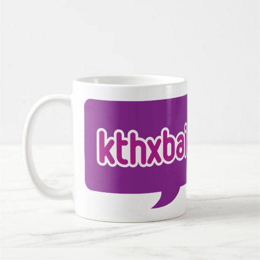 tasse de café blanc de kthxbai (Gauche)