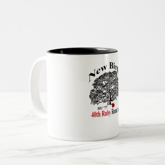 Tasse de café blanc et noir (Devant gauche)