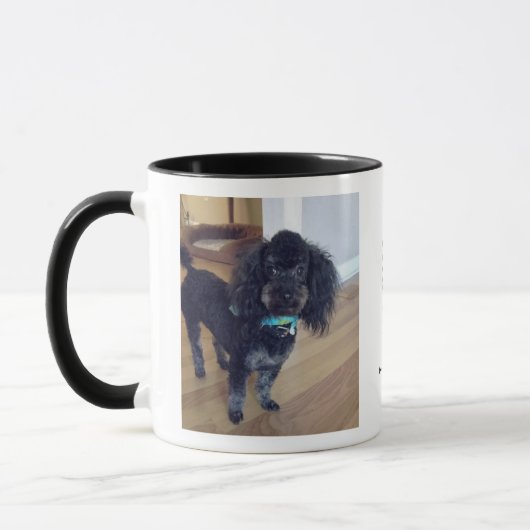 Tasse de café blanc faite sur commande de noir de (Gauche)