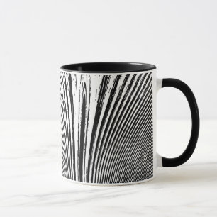 Tasse de café blanc noire abstraite
