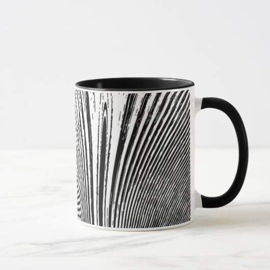 Tasse de café blanc noire abstraite (Droite)