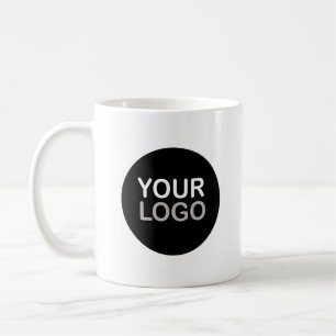 Tasse de café blanche avec logo d'entreprise