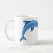 Tasse de café blanche dauphins (Gauche)