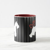 Tasse de café blanche de Schnauzer (Centre)