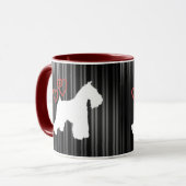 Tasse de café blanche de Schnauzer (Devant gauche)