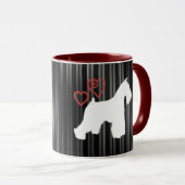 Tasse de café blanche de Schnauzer (Devant droit)