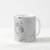 Tasse de café blanche de tigre (Devant droit)