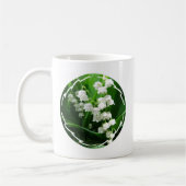 Tasse de café blanche du muguet (Gauche)